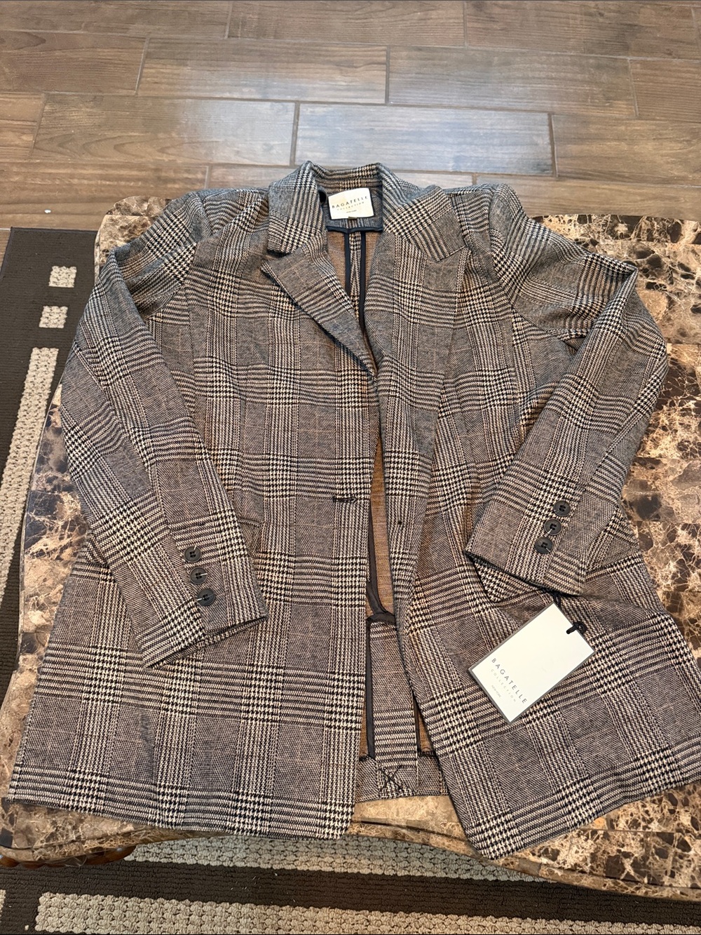 Plaid Women's Blazer Jacket